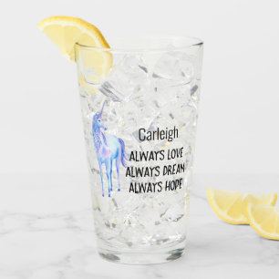 Verre Purple Unicorn - Un rêve d'amour personnalisé