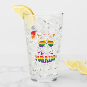 Verre Purride Cute chat gay Lesbienne Arc en ciel