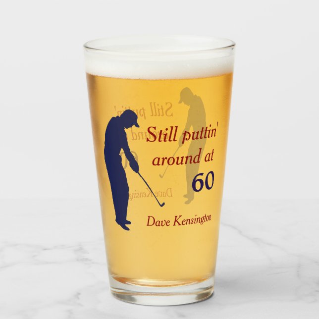 Verre Puttin autour à l'anniversaire 60 (Devant (rempli))