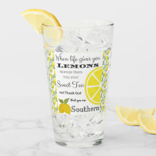 Verre Quand la vie vous donne LEMONS Humour du Sud