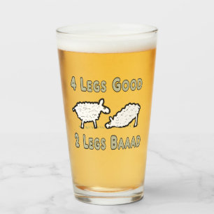 Verre Quatre Jambes Beau Mouton Drôle