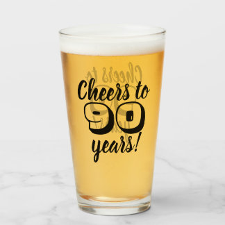 Verre quatre-vingt-dixième Acclamations d'anniversaire à