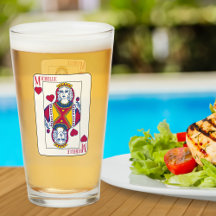 Queen of Hearts Nom personnalisé Carte de jeu