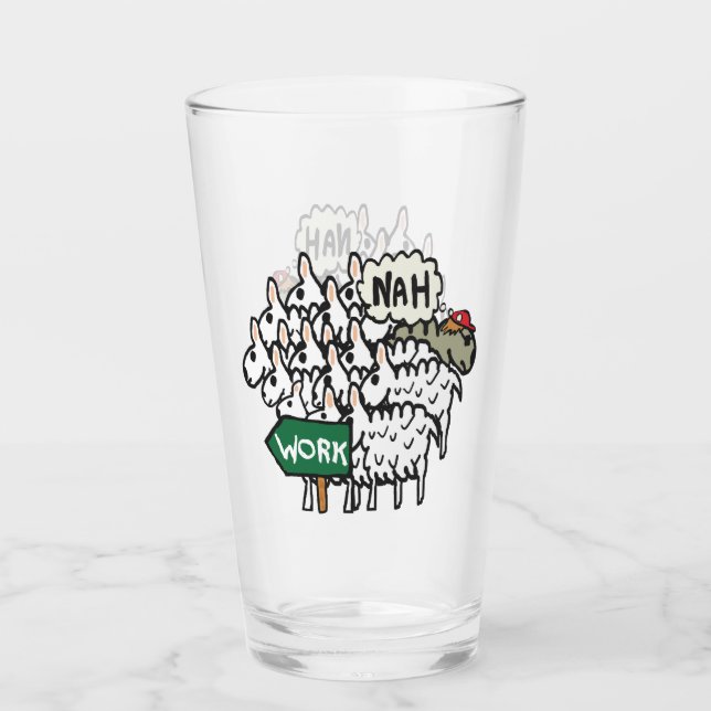 Verre Quitter le travail (Devant)