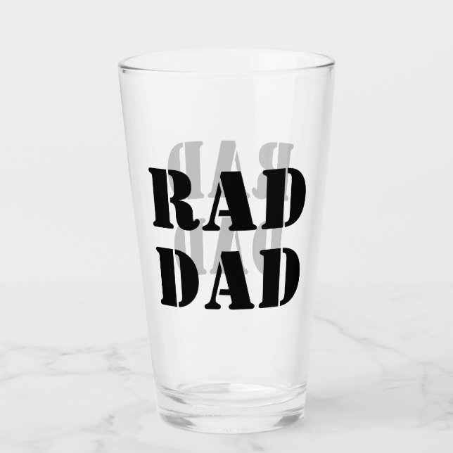 Verre Rad Papa noir cool de typographie moderne (Devant)