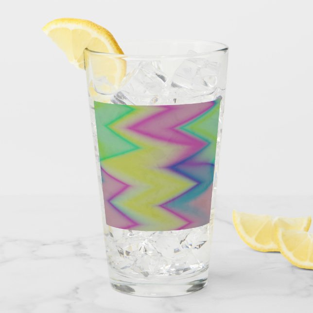Verre Rainbow Zigzags (Devant glace)