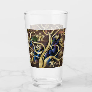 Verre Raisins Élégants Avec Motif Or