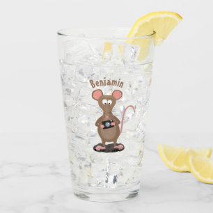 Verre Rat drôle avec dessin animé de la caméra