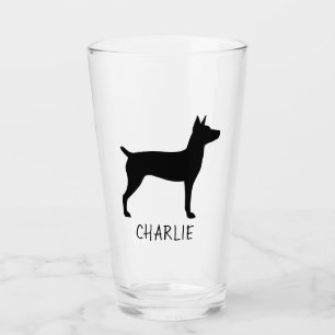 Verre Rat Terrier Chien Silhouette Boisson personnalisée