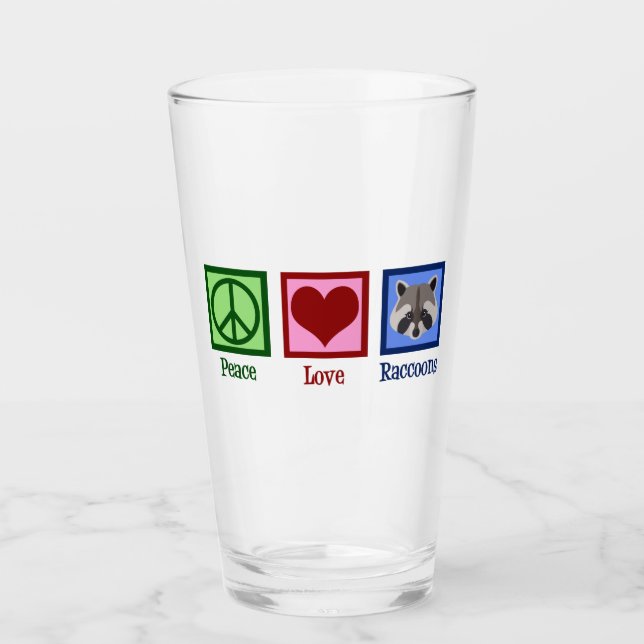 Verre Ratons Peace Love (Devant)