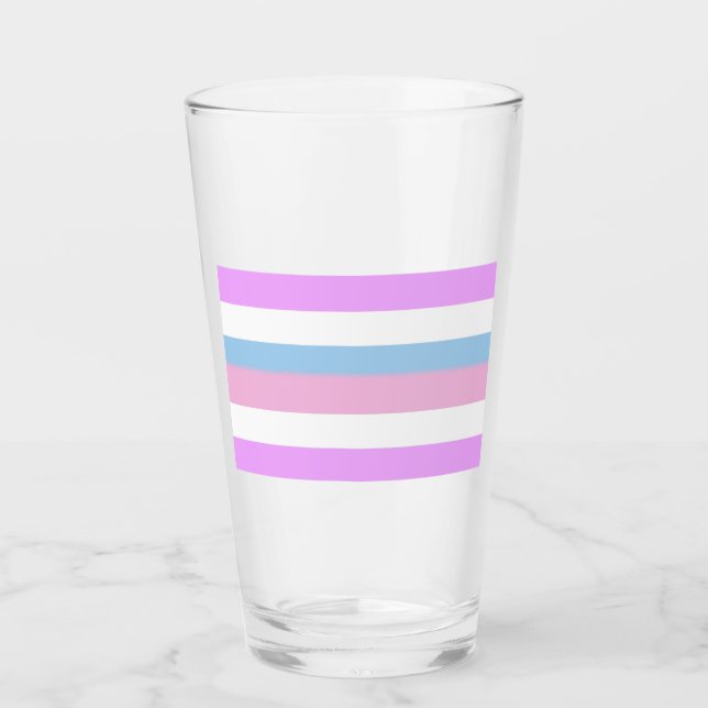 Verre Rayures de fierté intersexe (Devant)