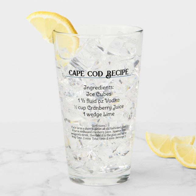 Verre Recette de boisson Cape Cod (Devant glace)