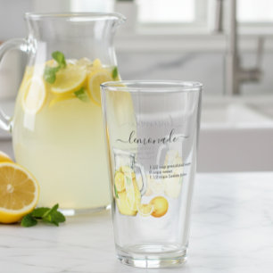 Verre Recette Lemonade Boire Aquarelle Lemons