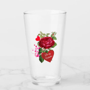 Verre Red Rose Hearts Valentine's Day Party Coupe de ver