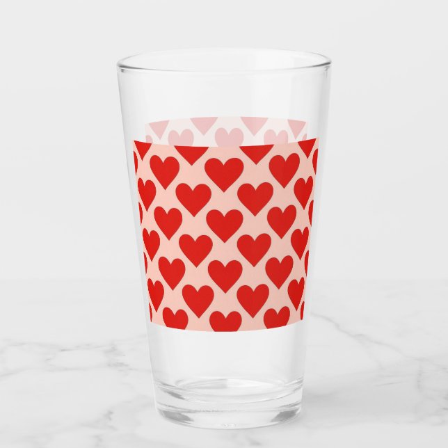 Verre Red, traditional Valentine's day heart (Devant)