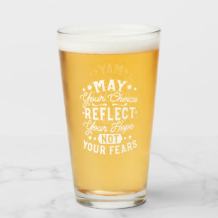 Verre Refléter l'espoir et non la peur – Citation motiva