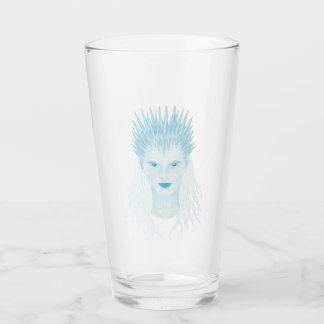 Verre Reine d'hiver glacée bleue avec couronne glacée