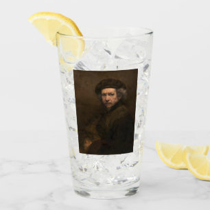 Verre Rembrandt Self Portrait : Peintre Néerlandais de l