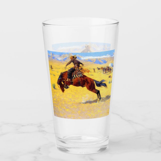 Verre Remington Old West Horse et Cowboy (Devant)