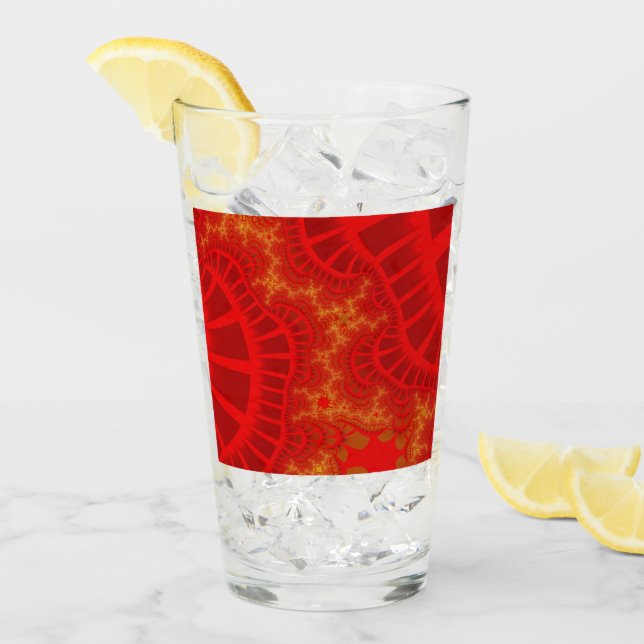 Verre Remix rouge cerise (Devant glace)