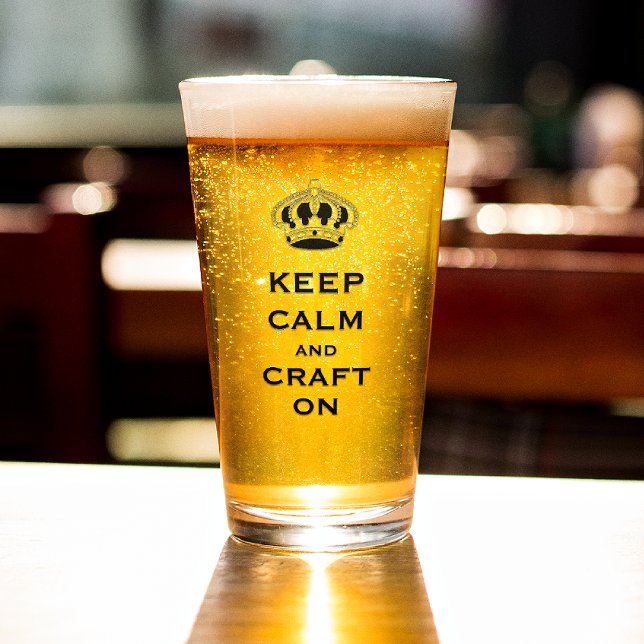 Verre Remplacer CRAFT, nom | Trendy Keep Calm Pint (Créateur téléchargé)