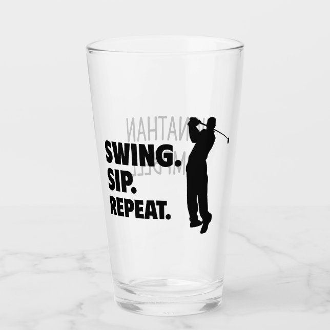 Verre Répéter la selle de golf personnalisée (Devant)