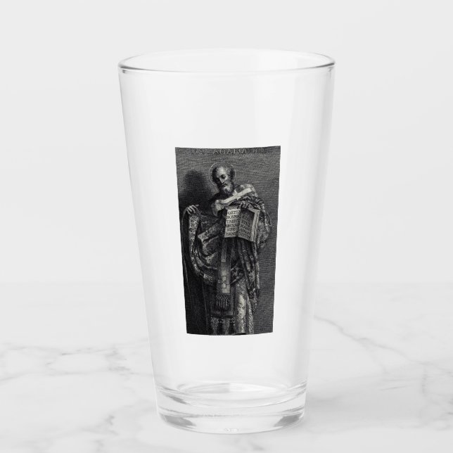 Verre Représentation graphique de saint Athanase d'Alexa (Devant)
