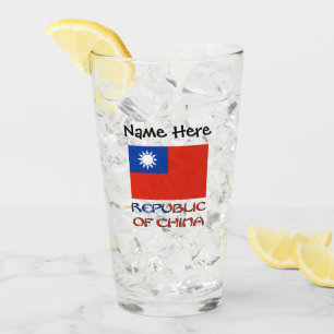 Verre République de Chine Taiwan Drapeau Personnalisé