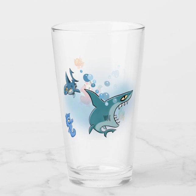 Verre Requin à la chasse (Devant)