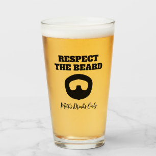 Verre Respectez la barbe drôle de bière de chèvre cadeau