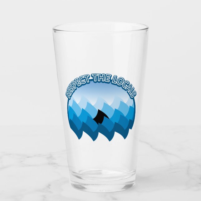 Verre Respectez Les Habitants - Amateurs De Requins (Devant)