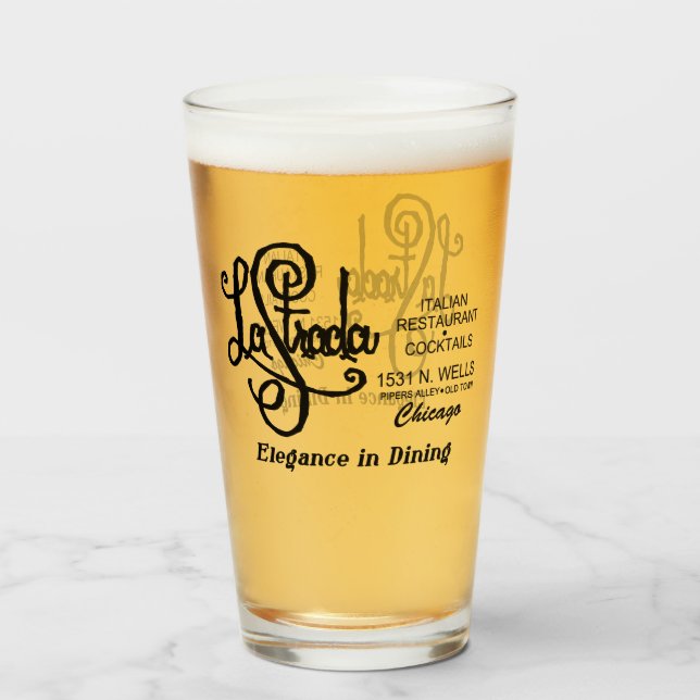 Verre Restaurant La Strada, Vieille Ville, Chicago, IL (Devant (rempli))