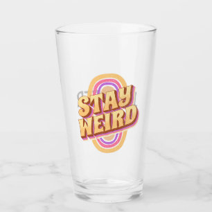 Verre Restez à la conception de texte rétro bizarre