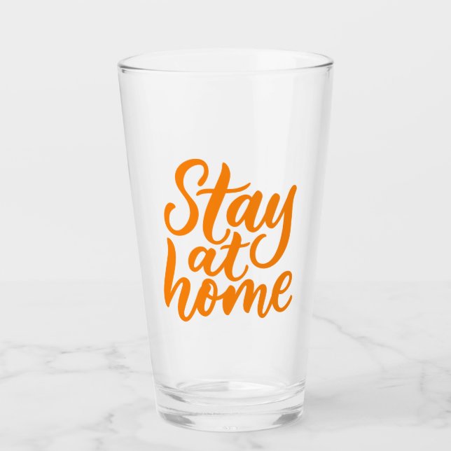 Verre Restez à la maison (Devant)