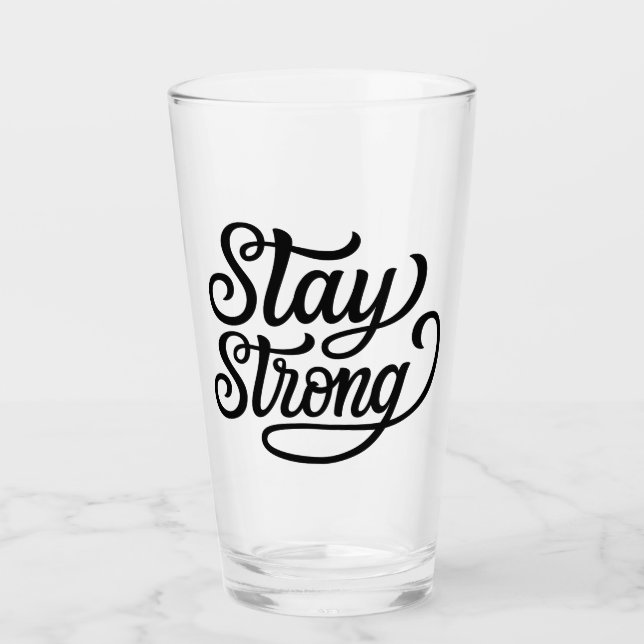 Verre Restez forts (Devant)