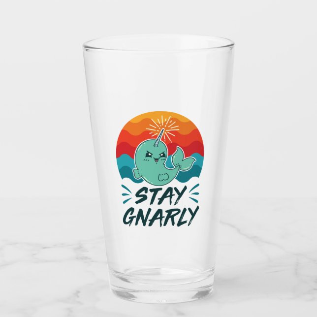 Verre Restez Gnarly mignon Narwhal Narwhal Amover (Devant)