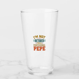 Verre Retraite Professionnelle Pepe Typographie Vintage