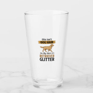 Verre Rétreiver Pailleté Amateur de Chien Drôle Design V