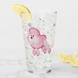 Verre Rétro caniche rose