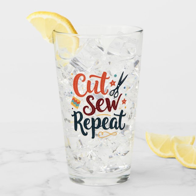 Verre Retro "Couper la couture répétée" Conception de l' (Devant glace)