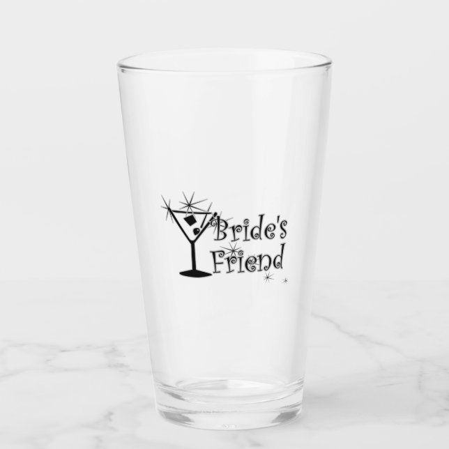 Verre Retro Martini - L'amie de la mariée (Devant)