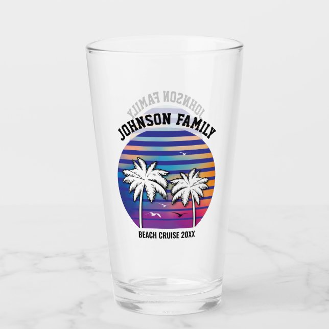 Verre Réunion de famille à la plage Croisière personnali (Devant)