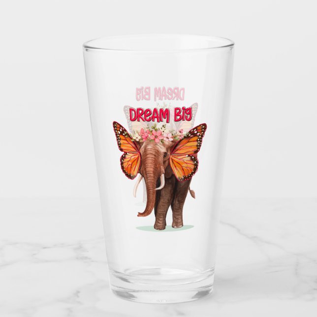 Verre Rêver Gros Comme Un Inspirationnel Éléphant (Devant)