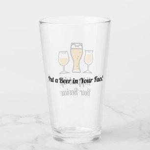 Verre Revue de la bière hachée - PABIYF Pint Glass