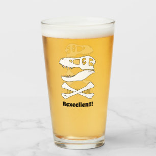 Verre "Rexcellent" T. rex Dinosaur Crâne et os croisés