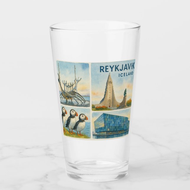 Verre Reykjavik Islande multivue  (Devant)