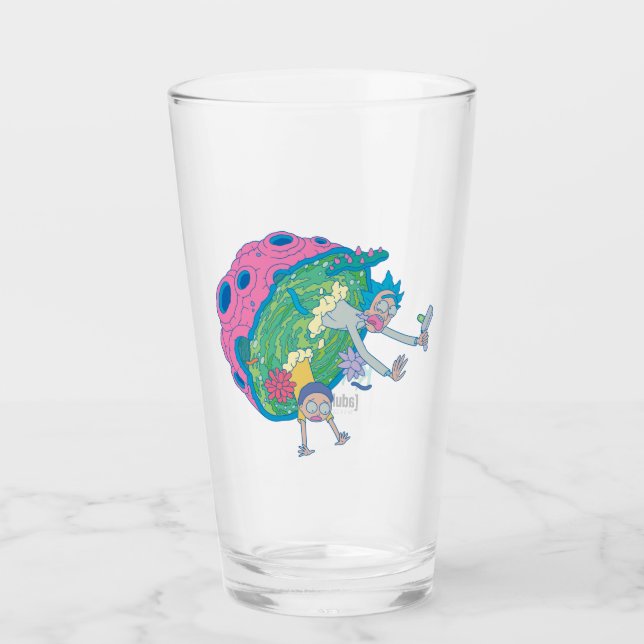 Verre RICK ET MORTY™| Décalage du portail infecté (Devant)