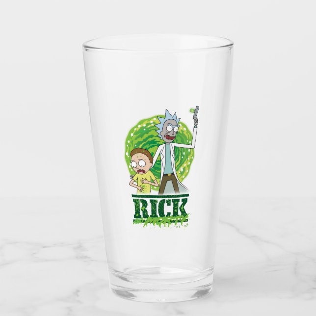 Verre RICK ET MORTY™ | Éclat vert (Devant)