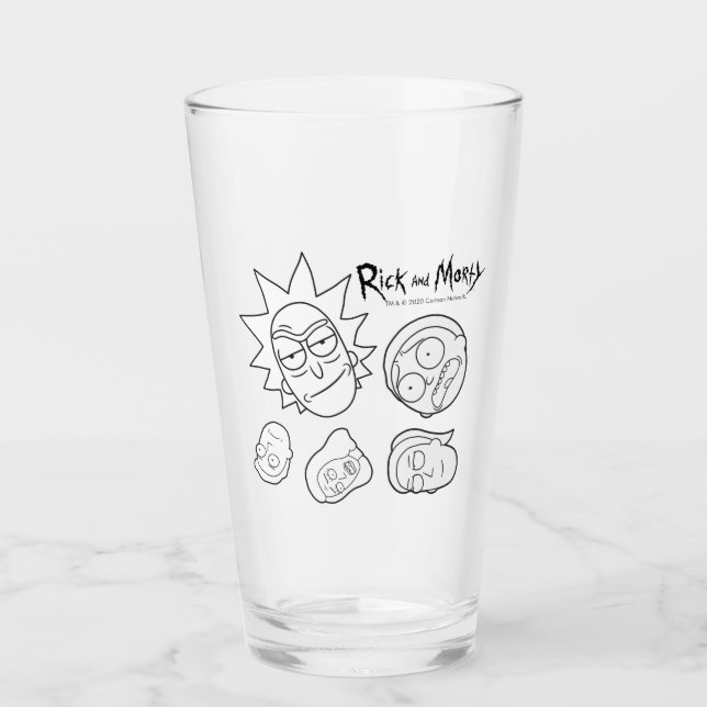 Verre RICK ET MORTY™| Motif du chef de famille Smith (Devant)