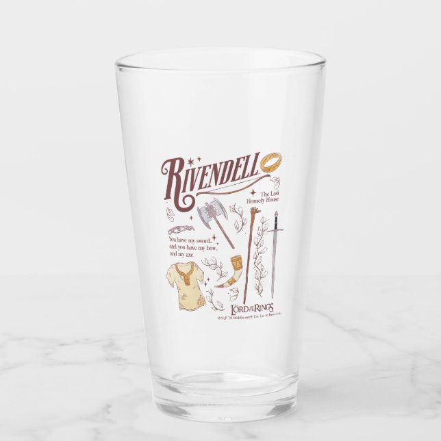 Verre RIVENDELL™ Collage Aquarelle Graphique (Devant)